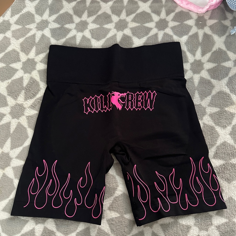 Women’s Kill Crew Biker Short Black and Pink